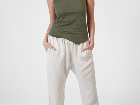 RAYNE SLUB TANK - KHAKI Hot on Sale