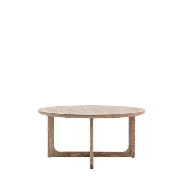 Amos Craft Round Coffee Table Smoked on Sale