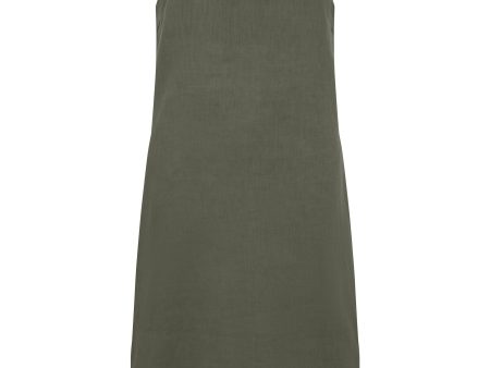 RYLEY LINEN DRESS - OLIVE Online Sale