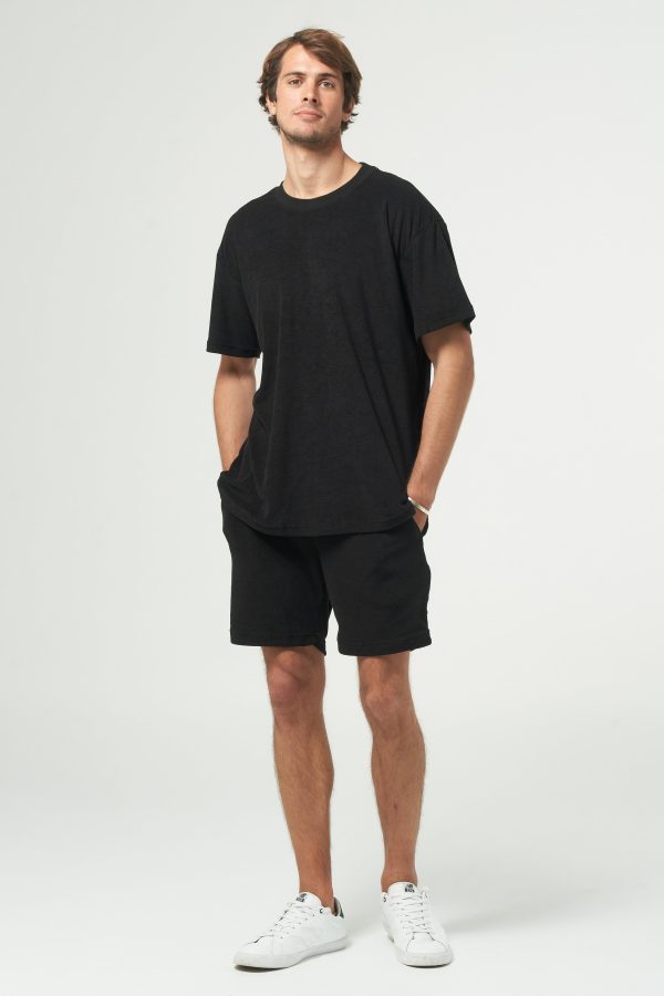 LENNOX TERRY TEE - BLACK Online Sale