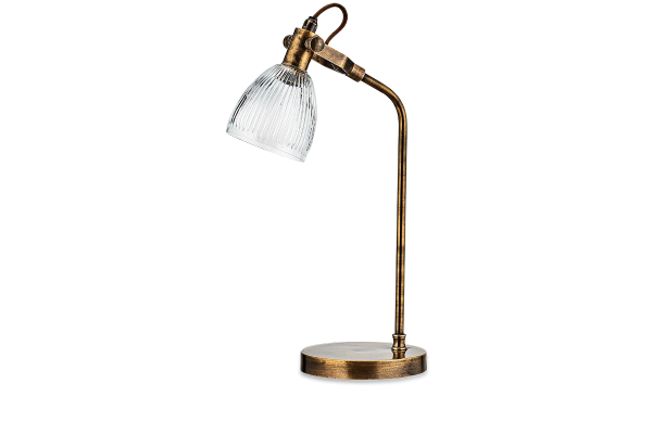 Nkuku Rarni Recycled Glass Table Lamp Antique Brass For Cheap