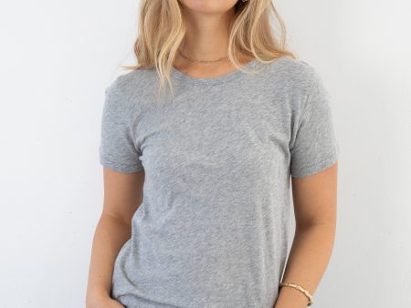 ZEPHYR SLUB TEE - GREY MARL Discount