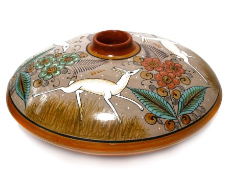 Churumbela Deer Vase, Burnished Clay For Discount