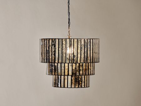 Nkuku Shanaya Mottled Glass Chandelier Antique Bronze Online