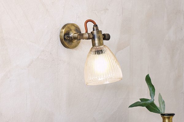 Nkuku Rarni Recycled Glass Single Spotlight Antique Brass Online now