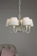 Laura Ashley Ellis 5 Light Chandelier  Cream with Ivory Shades Online now