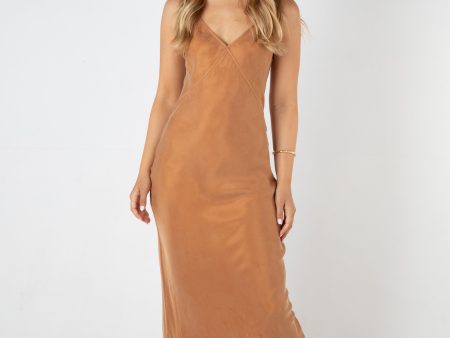 HALLIE MID LENGTH DRESS - BURNT ORANGE Hot on Sale