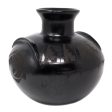 Moon Relief Semi-flat Jug, Scribed Black Clay Online Hot Sale