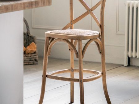 Amos Cafe Stool Natural Rattan (2pk) Discount