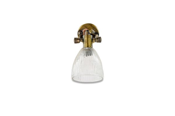 Nkuku Rarni Recycled Glass Single Spotlight Antique Brass Online now