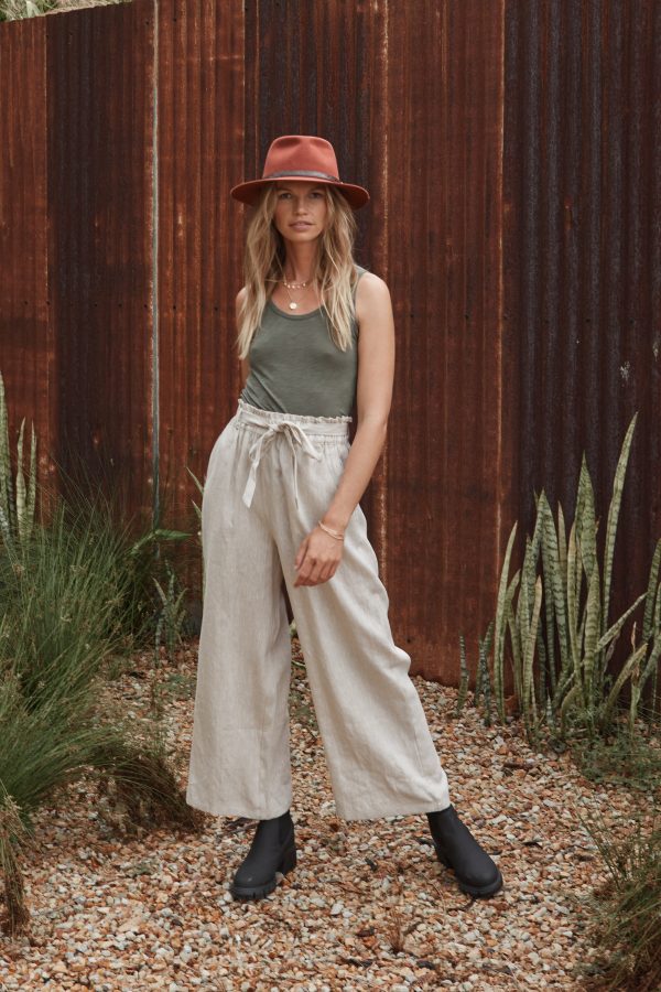 TYLER LINEN PANT - NATURAL Online Sale