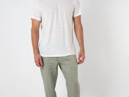 RAVELLO LINEN PANT - SAGE Cheap