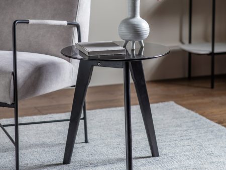 Amos Blair Round Side Table Black on Sale