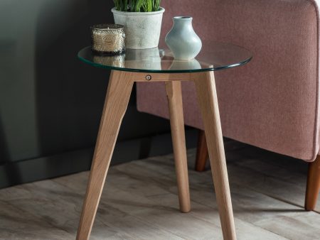 Amos Blair Round Side Table Oak Online