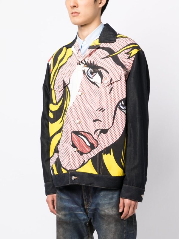 Pop-Art Button-Up Jacket Online now