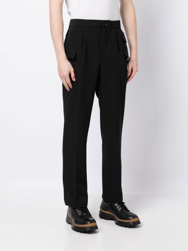 Tapered Flap-Pocket Trousers Hot on Sale