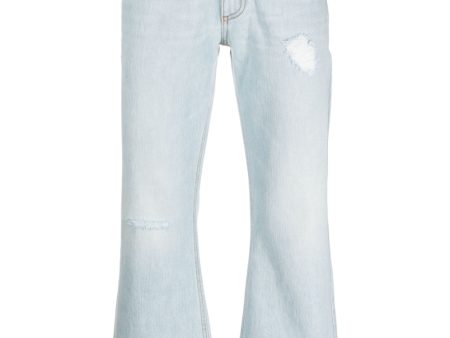 Flared-Leg Denim Jeans For Sale