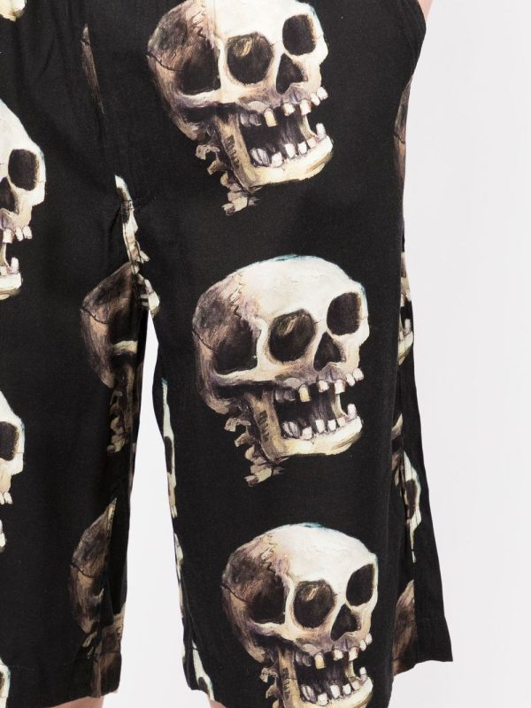 Skull Graphic-Print Bermuda Shorts For Discount