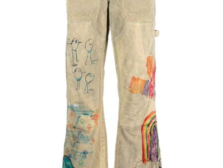 Cartoon Flared Carpenter Pants For Sale