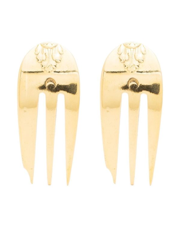 Reassembled Cutlery Fork Earrings Fashion