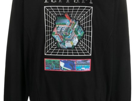 Graphic-Print Cotton Sweatshirt For Cheap