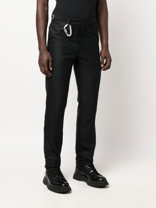 Hook-Embellished Straight Chinos Online