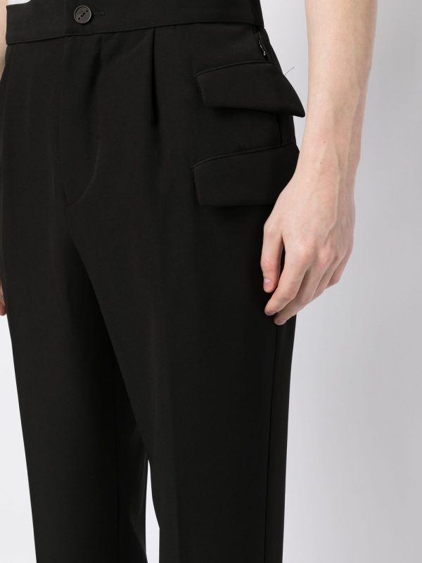 Tapered Flap-Pocket Trousers Hot on Sale