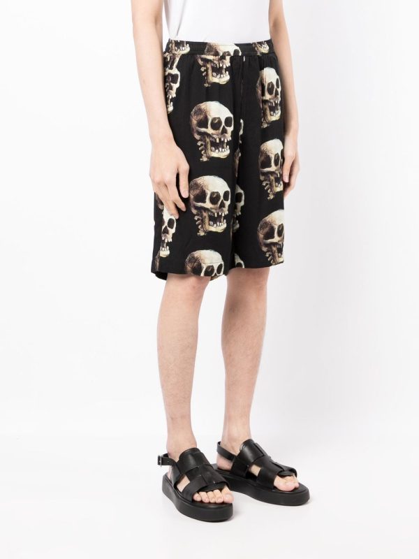 Skull Graphic-Print Bermuda Shorts For Discount